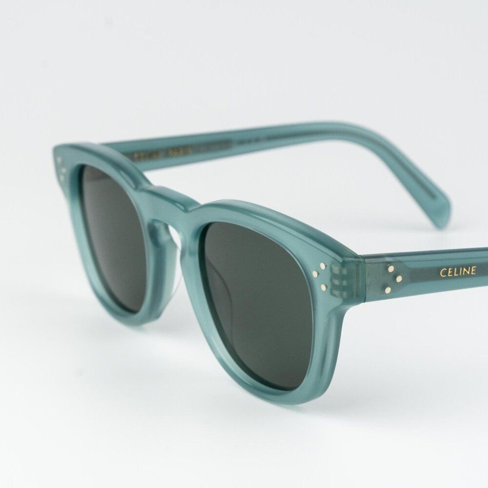Celine 3 DOTS Men Sunglasses Lime Green Transparent Square CL40233I 93N - Picture 5 of 10